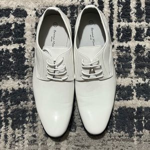 Men's Faux Patent Leather Dress Shoes Classic Lace-up Formal Oxford